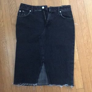 H&M Skirts - Black denim pencil skirt with front slit H&M Skirts - Black denim pencil skirt with front slit